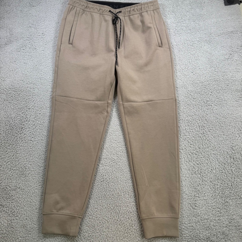 American Eagle Mens Tan Activewear Jogger Pants Size Medium Tapered Khaki Sweat